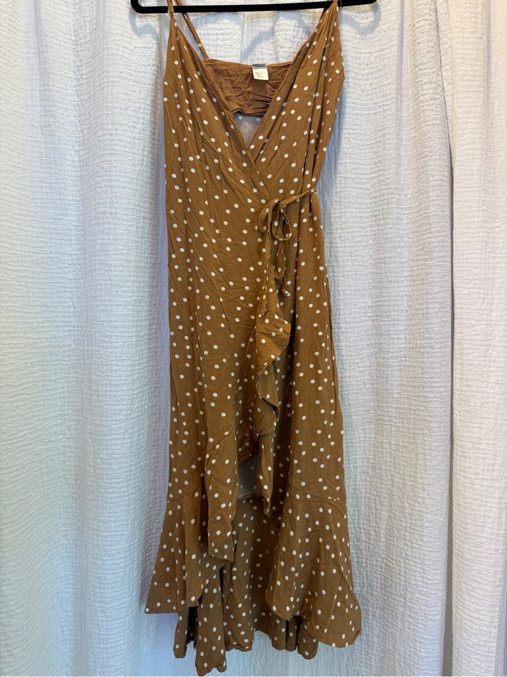L*SPACE Wendy Polka Dot Ruffle Wrap Dress / Cover-Up